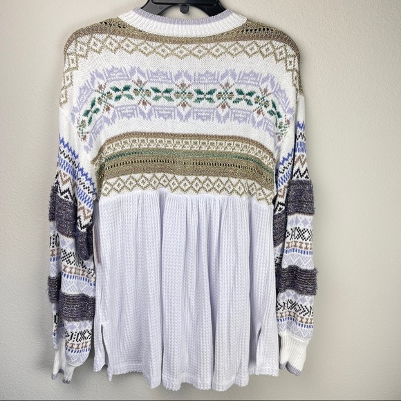 Free People Cozy Cottage Sweater in White Small - Picture 11 of 14